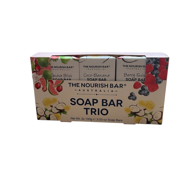 Nourish Bar 3 Pack Soap Set | Guava Bliss, Coco Banana & Berry Fusion | Tropical - Picture 1 of 1